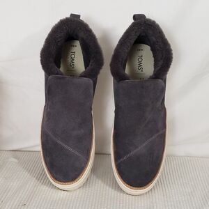 Toms Women's Charcoal Suede Ankle Booties